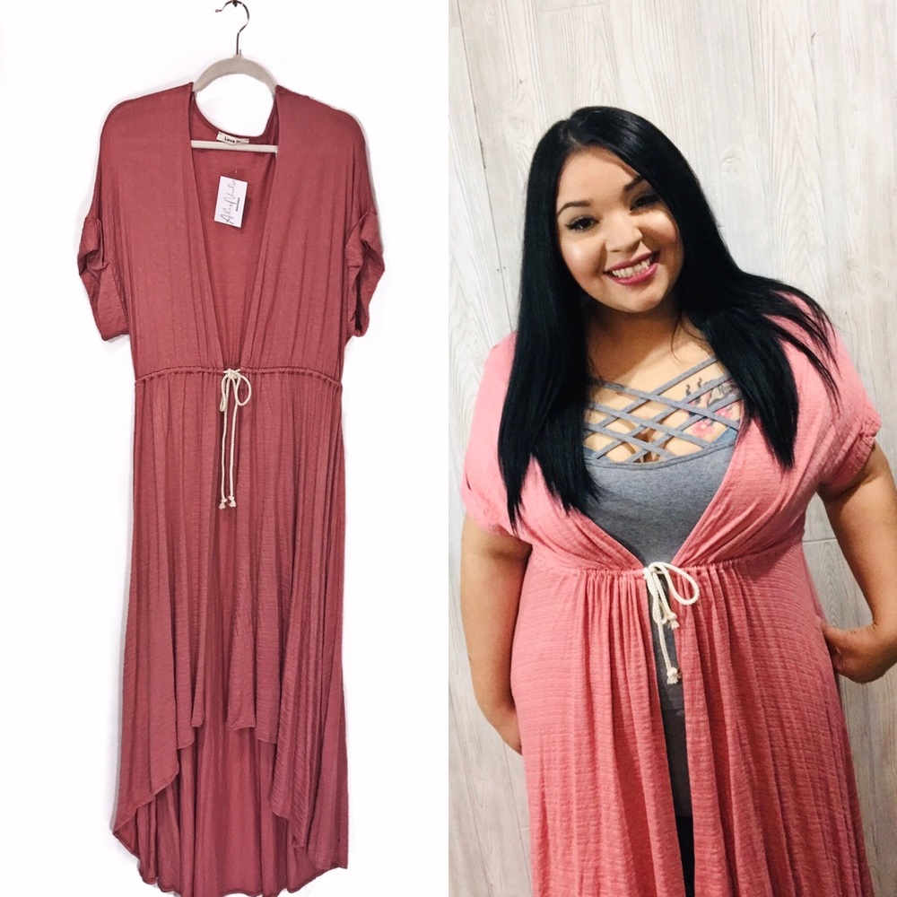 Plus size Hi Low Camono/coverup